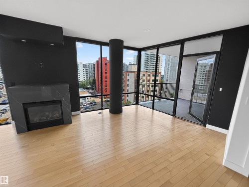 #803 10028 119 St Nw, Edmonton, AB - Indoor With Fireplace