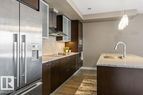 #1102 10388 105 St Nw, Edmonton, AB - Indoor Photo Showing Kitchen With Upgraded Kitchen