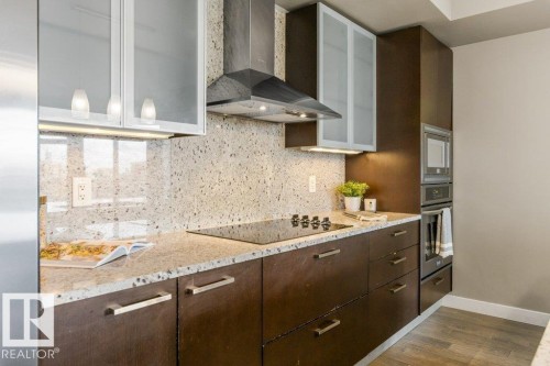 #1102 10388 105 St Nw, Edmonton, AB - Indoor Photo Showing Kitchen With Upgraded Kitchen