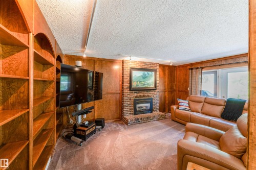 190 Gariepy Crescent Nw, Edmonton, AB - Indoor Photo Showing Living Room With Fireplace