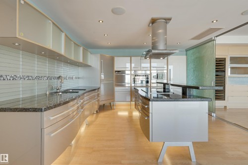 #901 10035 Saskatchewan Dr Nw, Edmonton, AB - Indoor Photo Showing Kitchen With Double Sink With Upgraded Kitchen