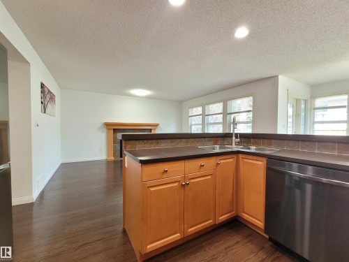 2562 Hanna Crescent Nw, Edmonton, AB - Indoor Photo Showing Kitchen With Double Sink