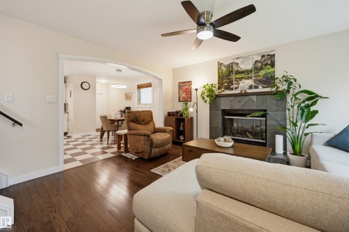 8316 189A Street Nw, Edmonton, AB - Indoor Photo Showing Living Room With Fireplace