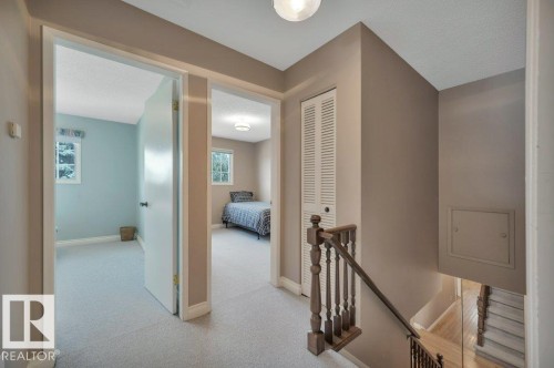 Leading to the bedrooms. - 5620 151 Street Nw, Edmonton, AB - Indoor Photo Showing Other Room