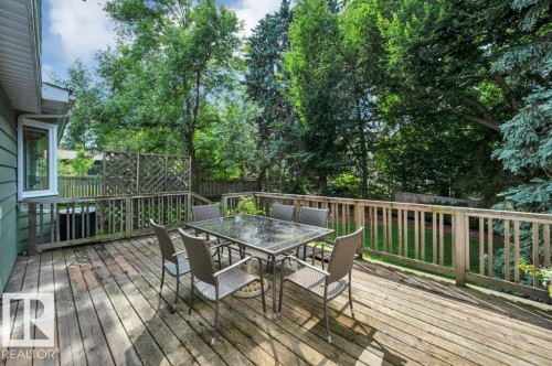 Large deck overlooking west facing back yard - 5620 151 Street Nw, Edmonton, AB - Outdoor With Deck Patio Veranda With Exterior