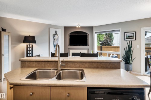 #12 20 Norman Ct, St. Albert, AB - Indoor Photo Showing Kitchen With Double Sink