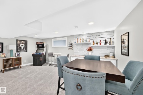 Recreational space featuring plush carpeting and recessed lighting - 823 77 Street Sw, Edmonton, AB - Indoor