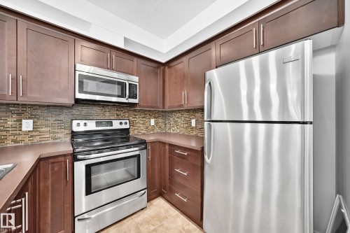 #102 2584 Anderson Way Sw, Edmonton, AB - Indoor Photo Showing Kitchen With Upgraded Kitchen