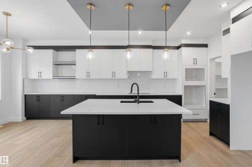 20 Munn Way, Leduc, AB - Indoor Photo Showing Kitchen With Upgraded Kitchen