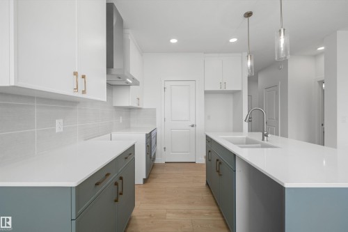 8616 183 Avenue Nw, Edmonton, AB - Indoor Photo Showing Kitchen With Double Sink With Upgraded Kitchen