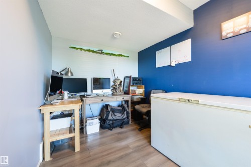 Wood-finish flooring - 8265 Chappelle Way Sw, Edmonton, AB - Indoor Photo Showing Office