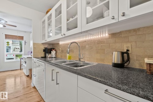 622 Saddleback Road Nw, Edmonton, AB - Indoor Photo Showing Kitchen With Double Sink