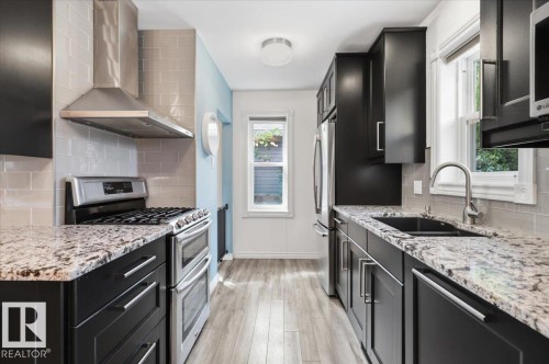 10834 134 Street Nw, Edmonton, AB - Indoor Photo Showing Kitchen With Double Sink With Upgraded Kitchen