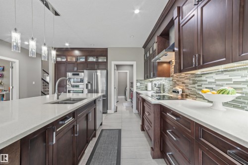 1960 Adamson Terrace Sw, Edmonton, AB - Indoor Photo Showing Kitchen With Double Sink With Upgraded Kitchen