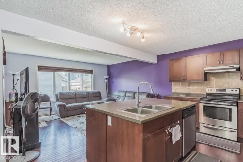 2112 Glenridding Way Southwest, Edmonton, AB - Indoor Photo Showing Kitchen With Double Sink