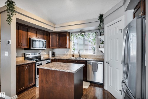 5608 Stevens Crescent Nw, Edmonton, AB - Indoor Photo Showing Kitchen With Double Sink