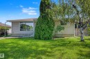 Expansive front yard with mature trees and established evergreens - 9723 76 Street Nw, Edmonton, AB  - Outdoor 