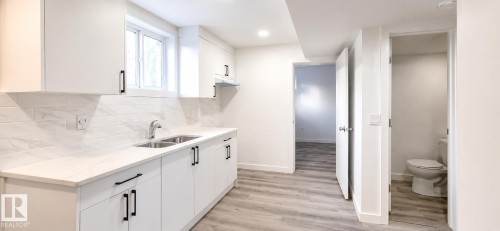 12916 123A Street Nw, Edmonton, AB - Indoor Photo Showing Kitchen With Double Sink