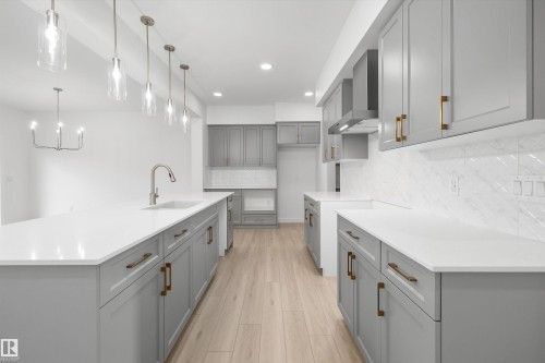 17611 7 Street Ne, Edmonton, AB - Indoor Photo Showing Kitchen With Upgraded Kitchen