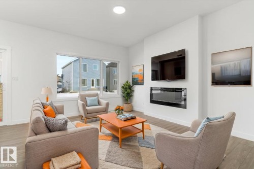 2812 190 Street Nw, Edmonton, AB - Indoor Photo Showing Living Room With Fireplace