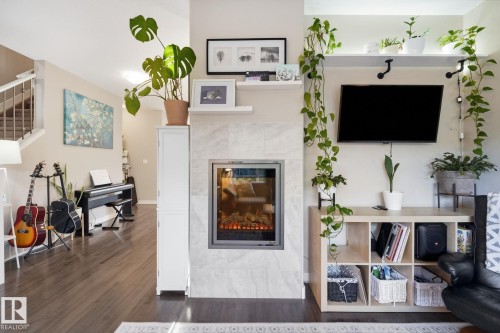 914 Valour Way Nw, Edmonton, AB - Indoor With Fireplace