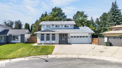 Two-story residence with light siding and white trim - 8632 184 Street Nw, Edmonton, AB - Outdoor With Facade