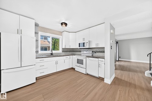 54 Woodvale Village Nw, Edmonton, AB - Indoor Photo Showing Kitchen With Upgraded Kitchen