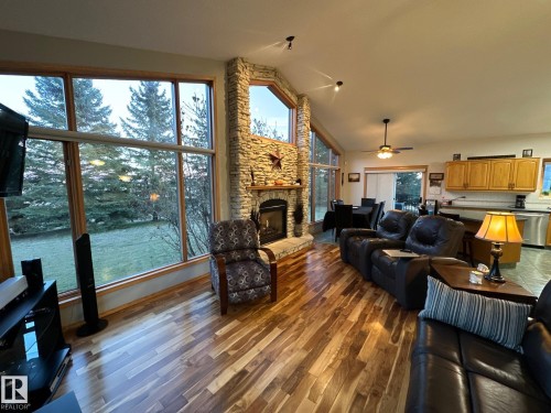 27519 79 Avenue, Stony Plain, AB - Indoor Photo Showing Living Room With Fireplace