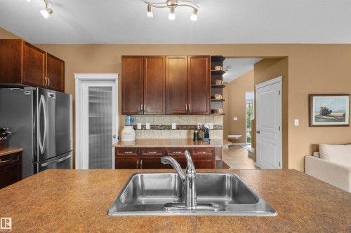 407 Brintnell Boulevard Nw, Edmonton, AB - Indoor Photo Showing Kitchen With Double Sink