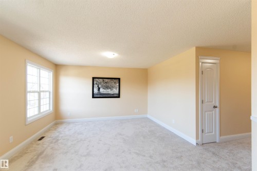Spacious room with light-toned walls, white trim, and light-colored carpeting - 1419 Chahley Place Nw, Edmonton, AB - Indoor Photo Showing Other Room