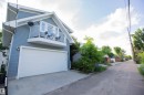 Contemporary detached structure featuring horizontal siding and a prominent dormer - 11131 52 Street Nw, Edmonton, AB  - Outdoor With Exterior 