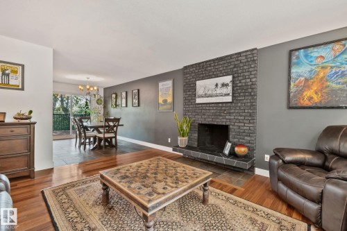 20 Beacon Crescent, St. Albert, AB - Indoor Photo Showing Living Room With Fireplace