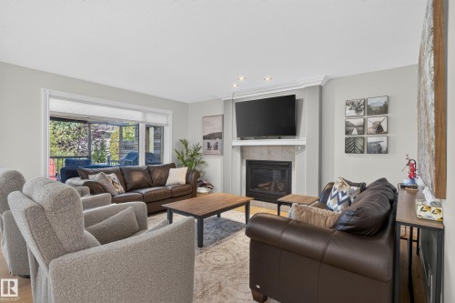 30 Hillcrest Place, St. Albert, AB - Indoor Photo Showing Living Room With Fireplace
