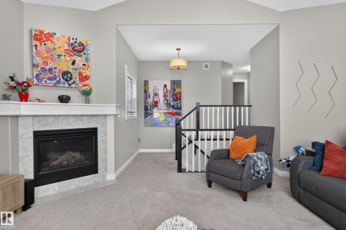 30 Hillcrest Place, St. Albert, AB - Indoor Photo Showing Living Room With Fireplace
