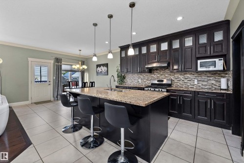 13504 163 Avenue Nw, Edmonton, AB - Indoor Photo Showing Kitchen With Double Sink With Upgraded Kitchen
