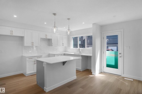 19455 22 Avenue Nw, Edmonton, AB - Indoor Photo Showing Kitchen With Upgraded Kitchen