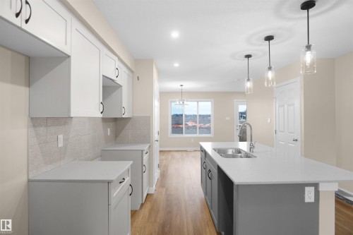 508 176 Avenue Ne, Edmonton, AB - Indoor Photo Showing Kitchen With Double Sink With Upgraded Kitchen