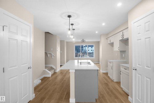 508 176 Avenue Ne, Edmonton, AB - Indoor Photo Showing Kitchen With Double Sink