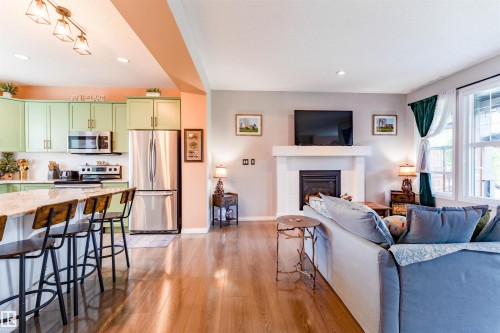 725 Secord Boulevard Nw, Edmonton, AB - Indoor With Fireplace