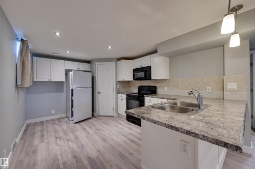 16231 96 Avenue Nw, Edmonton, AB - Indoor Photo Showing Kitchen With Double Sink