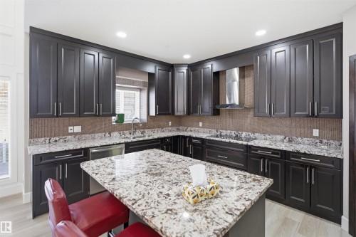 2256 Cameron Ravine Court Nw, Edmonton, AB - Indoor Photo Showing Kitchen With Upgraded Kitchen