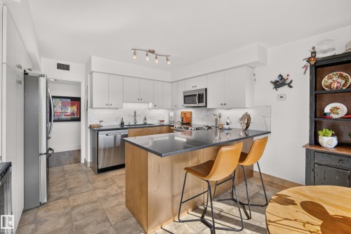 #303 9929 Saskatchewan Dr Nw, Edmonton, AB - Indoor Photo Showing Kitchen
