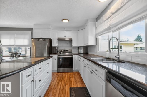 2408 80 Street Nw, Edmonton, AB - Indoor Photo Showing Kitchen With Double Sink With Upgraded Kitchen