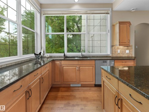 202 Saskatchewan Drive Nw, Edmonton, AB - Indoor Photo Showing Kitchen With Double Sink