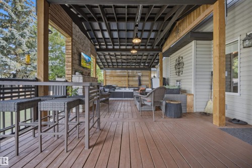 15552 49 Street Nw, Edmonton, AB -  With Fireplace With Deck Patio Veranda With Exterior