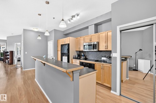 #349 4827 104A St Nw, Edmonton, AB - Indoor Photo Showing Kitchen With Upgraded Kitchen