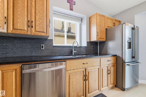6224 162B Avenue Nw, Edmonton, AB - Indoor Photo Showing Kitchen With Double Sink