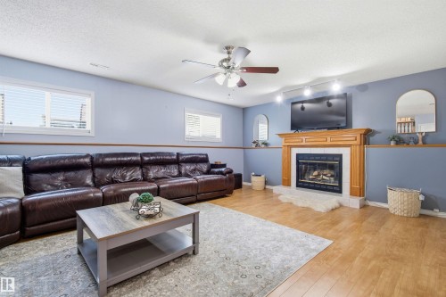 6224 162B Avenue Nw, Edmonton, AB - Indoor Photo Showing Living Room With Fireplace