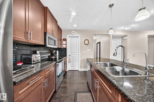 4904 214 Street Nw, Edmonton, AB - Indoor Photo Showing Kitchen With Double Sink With Upgraded Kitchen