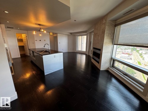 #1803 10388 105 St Nw, Edmonton, AB - Indoor With Fireplace